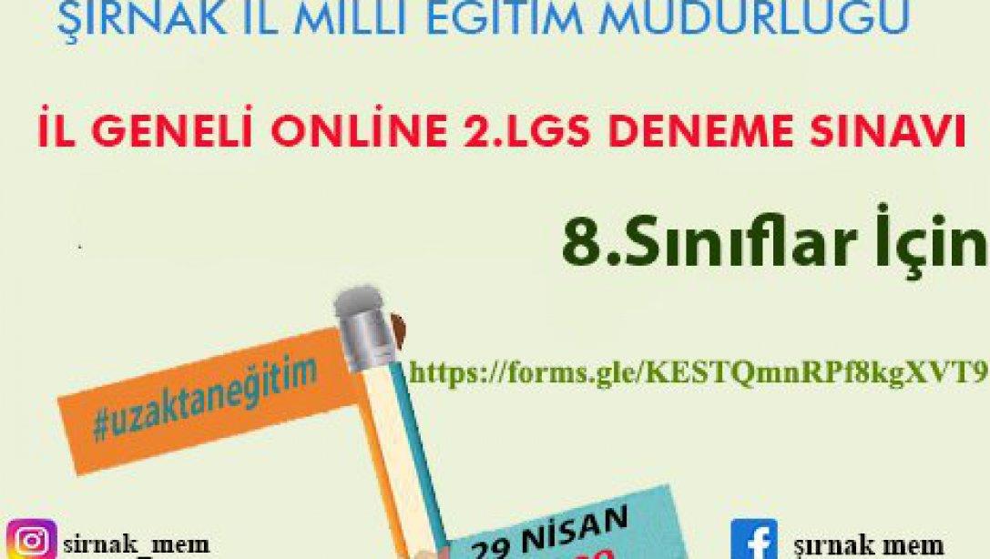 ŞIRNAK İL MİLLİ EĞİTİM DENEME SINAVI-2